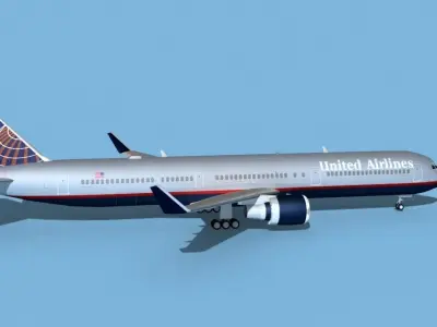 Boeing 767-400 United Airlines 2 3D model