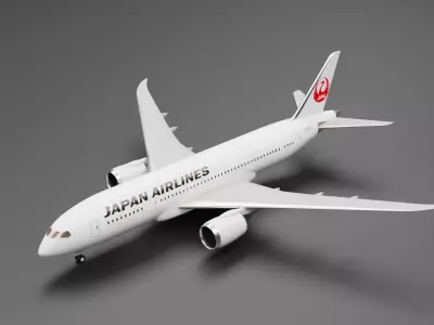 Boeing 787-8 Japan Airlines  3D model