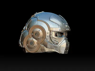 gears of war carmine helmet wearable 3D model