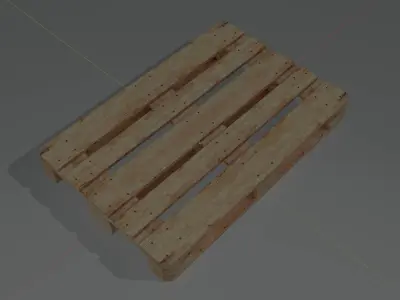 Wooden Europallet Low-poly 3D model