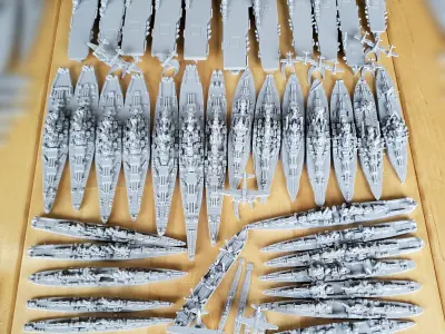 US Miniature WWII Warship Collection 3D print model