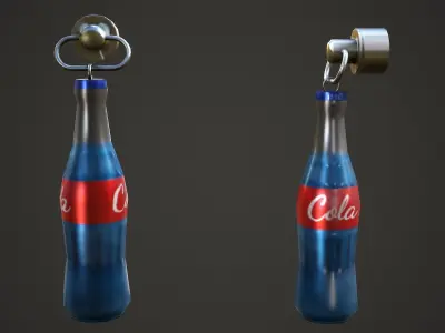 Bottle Weapon Charm - Low Poly Game Ready Low-poly 3D model