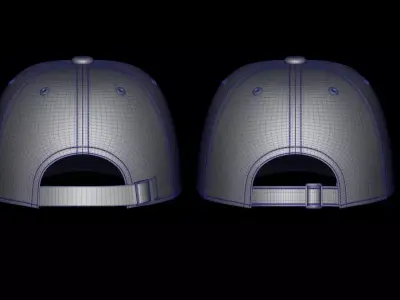 Caps pack 3 Low-poly 3D model