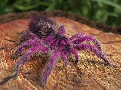 Tarantula Brazilian Pinkbloom Low-poly 3D model