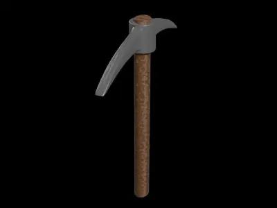 Pickaxe shovel Low-poly 3D model