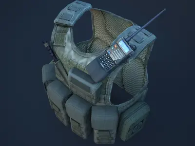 body armor  Low-poly 3D model