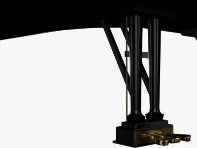 Piano Steinway Concert Grand Model D 3D model