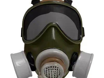 Realistic Military Gas Mask 3D Model 3D model