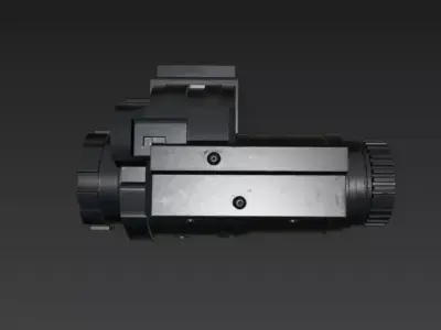 Tactical Flashlight 3D Model 3D model