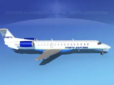 Embraer ERJ-140 Miami Express 3D model