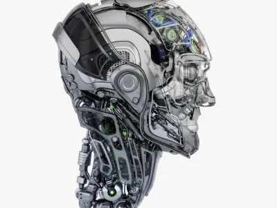 Cyber head 3D model 3D model