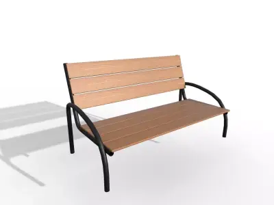 PARK CHAIR Low-poly 3D model purchase