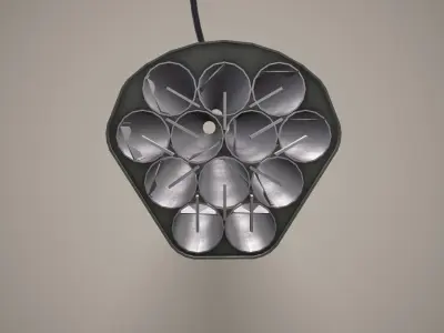  Rocket Launcher FZ219 With Missiles 3D model