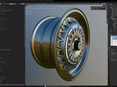 SSR Formula AERO MESH SL 16-inches Wheel Low-poly 3D model