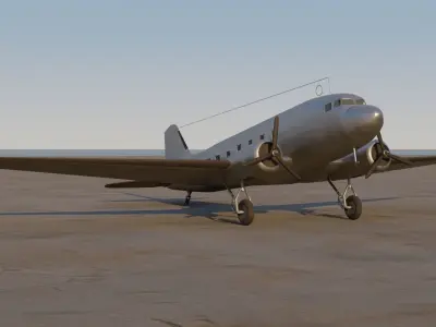 Plain MacDonnell Douglas Dc-3 3D model