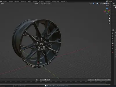 Niche Staccato Wheel Matte Black 3D model