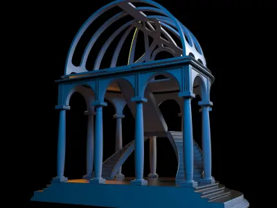 Architecture arched structure 3D model