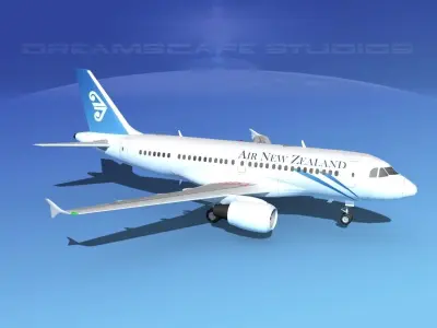 Airbus A319 Air New Zealand 3D model