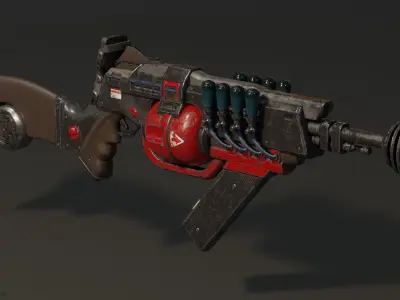 Fusion Rifle Low-poly 3D model