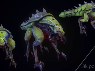 Handpainted Mmorpg monster Low-poly 3D model