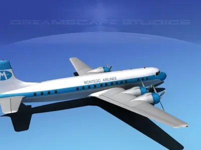 Douglas DC-7C Montego 3D model