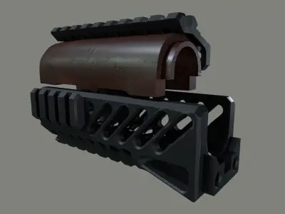AK B-11 Zenit handguard  Low-poly 3D model