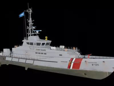 Stan Patrol Boat Low-poly 3D model