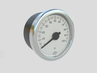 Pressure Gauge M5 Low-poly 3D model