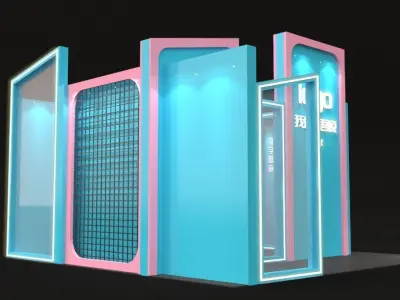 business show exhibition space design 3D model
