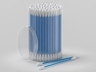 Cotton Swab Package 3D model