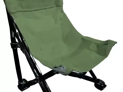 Realistic LowPoly Folding Camping Chair Low-poly 3D model