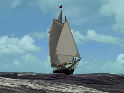 America Cup Schooner America 3D model