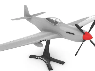 P51 D Mustang 1-32 3D print model