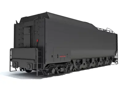 Steam Train Coal Tender Car 3D model