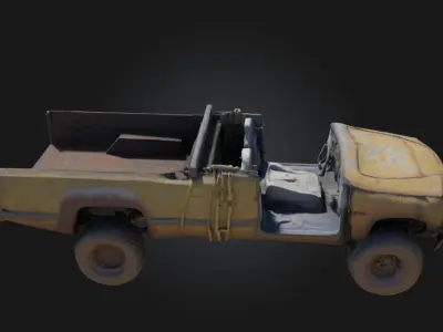 Mud Splattered Pickup Conversion Rugged Vehicle Ready for Off 3D model