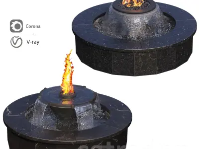 3 Fountains Fire and Water Bowl 3D model