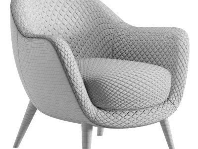 POLIFORM MAD QUEEN ARMCHAIR Free low-poly 3D model