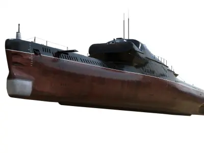 Project 665 Whiskey Long Bin submarine 3D model