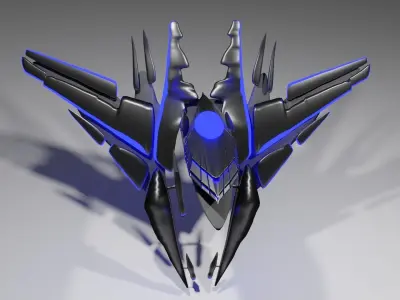 Spaceship spacecraft high quality pbr Low-poly 3D model