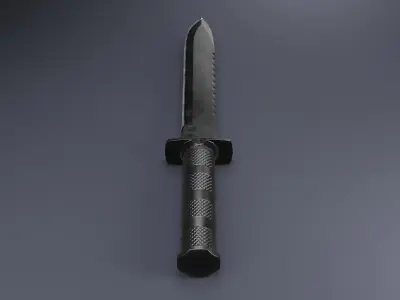 Combat Knife 01 Low-poly 3D model