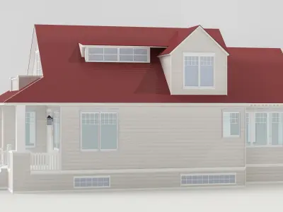 Family House 02 3D model purchase