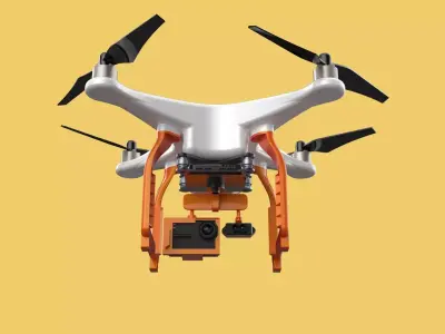 UAV LIDAR DRONE QUADCOPTER SCANNER SURVEYING EXPLORING MAPPING 3D model