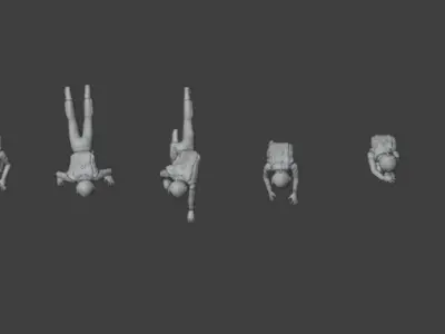 Astronaut sets Part 2 Low-poly 3D model