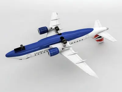 Embraer ERJ 170 - British Airways Low-poly 3D model