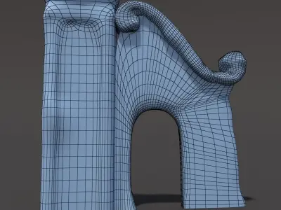 English Castle Ruin 5 Low-poly 3D model