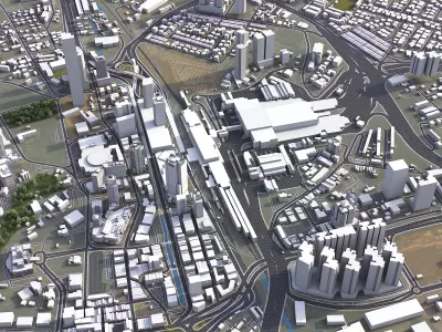 Johor Bahru Low-poly 3D model