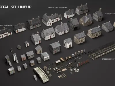 Plan V Ye Old Villages A Multi-Purpose World-Building Kit 3D model