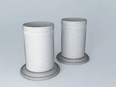 Decorated with white beads Free 3D model