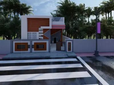 House Elevaion Design 3D model