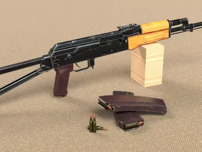 AKS-74  Low-poly 3D model
